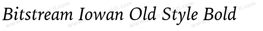 Bitstream Iowan Old Style Bold Italic BT字体转换